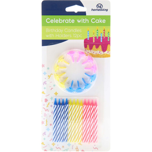Birthday Candles with Holder 12pk