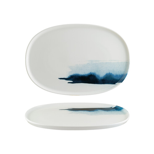 Blue Wave Hygge Oval Platter 340X230X18Mm