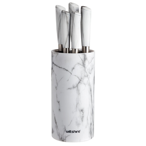 Marble Knife Block 6 Pieces