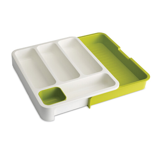 DrawerStore Cutlery Tray (White/Green)