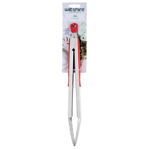 Classic Red Soft Grip Tongs 304mm